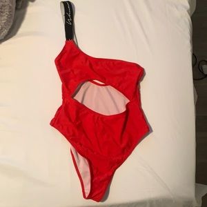Size small red one piece swimsuit